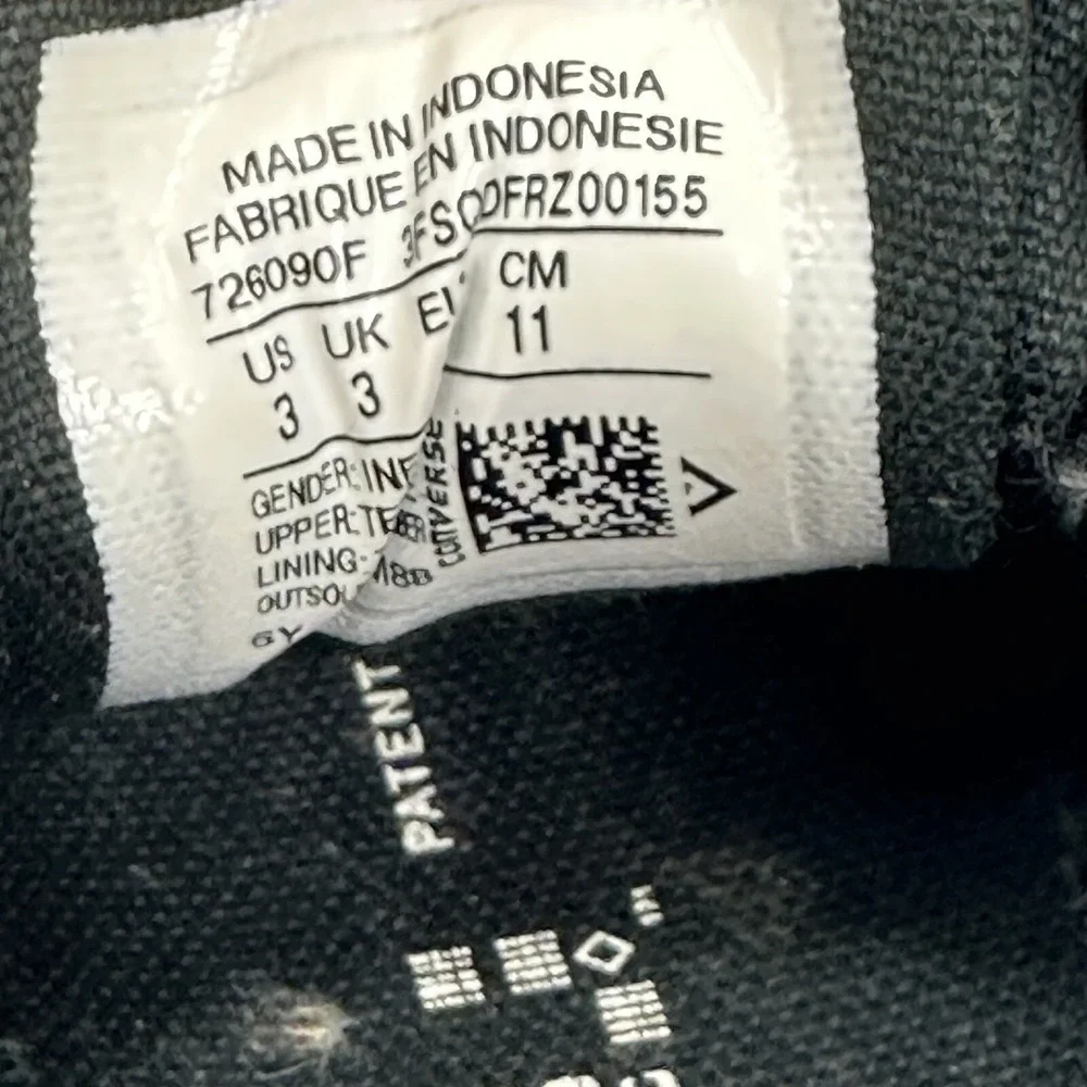 Converse Chuck Taylor All Star Street Ox Toddler Shoes Size 3 Black 726090F